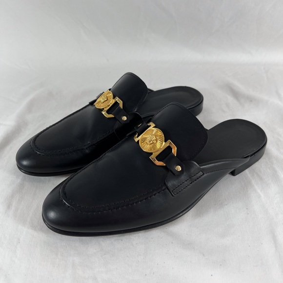 VERSACE Black Leather Medusa Men Half Loafers Made in Italy Marked as 42-9US main image 13